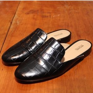 Michael Kors Natasha Croc Embossed Leather Mule